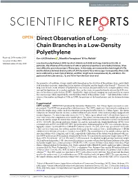 Chain Branches in a Low-Density Polyethylene