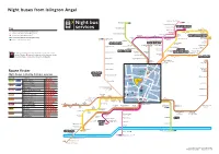 Night Buses from Islington Angel