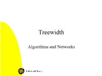 Treewidth I (Algorithms and Networks)