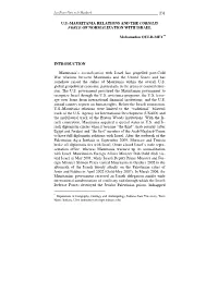 U.S.-Mauritania Relations and the Coriolis Force of Normalization with Israel