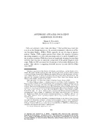 Antitrust Attacks on Patent Assertion Entities