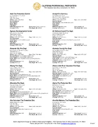CPF Fire Department Directory