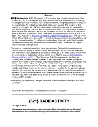 General Chapter &lt;821&gt; Radioactivity