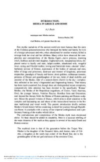 Introduction: Medea in Greece and Rome
