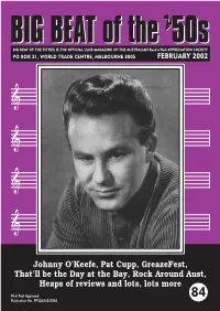 Johnny O'keefe, Pat Cupp, Greazefest, That'll Be the Day At