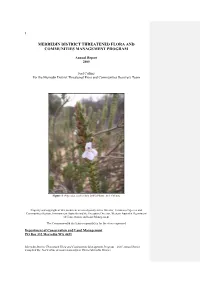 Merredin District Threatened Flora and Communities Management Program
