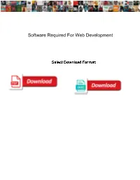 Software Required for Web Development