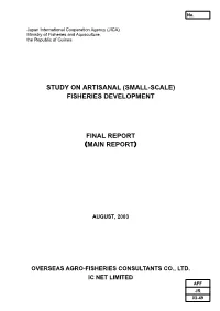 Study on Artisanal (Small-Scale) Fisheries Development Final Report