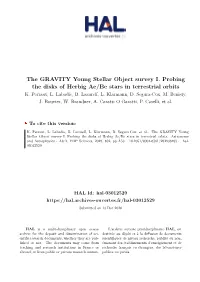 The GRAVITY Young Stellar Object Survey I. Probing the Disks of Herbig Ae/Be Stars in Terrestrial Orbits K