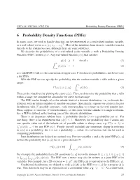 6 Probability Density Functions (Pdfs)