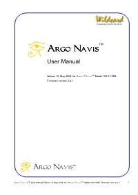 Argo Navis User Manual
