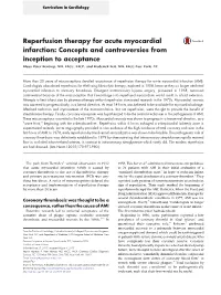 Reperfusion Therapy for Acute Myocardial Infarction: Concepts And