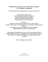 US Helsinki Commission