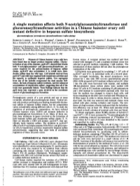 A Single Mutation Affects Both N-Acetylglucosaminyltransferase
