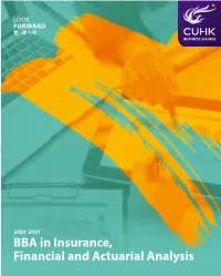 BBA in Insurance, Financial and Actuarial Analysis YOUR DEVELOPMENT