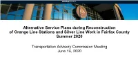 Fairfax Connector and Metrobus Plans for Alternative Service During