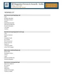 Nominee List