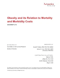 Obesity and Its Relation to Mortality Costs Report