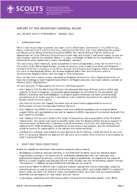 Report of the Secretary General Wosm