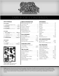 Table of Contents