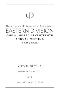 2021 APA Eastern Division Meeting Program