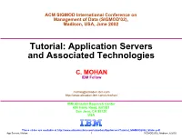 Application Servers and Associated Technologies