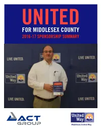 For Middlesex County 2016-17 Sponsorship Summary