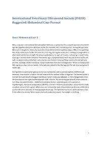 (IVUSS) Suggested Abdominal Case Format