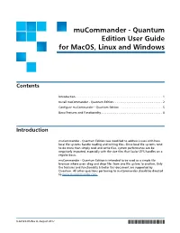 Mucommander - Quantum Edition User Guide for Macos, Linux and Windows