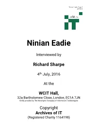 Ninian Eadie Page 1 AIT/014