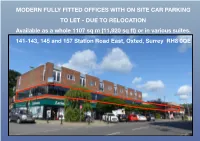 Offices SRE OX