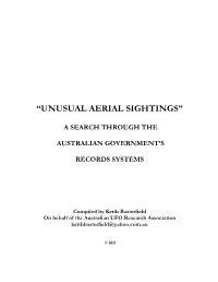 Ufo Files Located in the Australian Government
