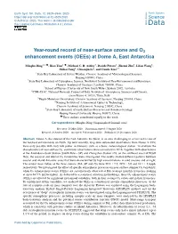 Year-Round Record of Near-Surface Ozone and O3 Enhancement Events (Oees) at Dome A, East Antarctica
