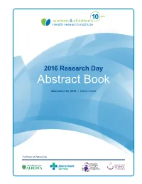 2016 Research Day Abstract Book