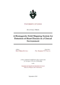 A Biomagnetic Field Mapping System for Detection of Heart Disease in a Clinical Environment