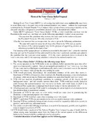 Flaws of the Voter Choice Ballot Proposal February 1, 2021