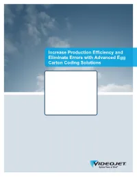 Increase Production Efficiency and Eliminate Errors with Advanced Egg Carton Coding Solutions