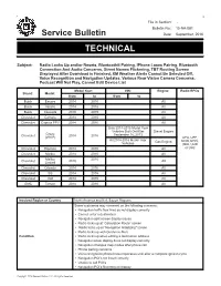 Service Bulletin TECHNICAL