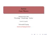 Syntax Case Theory