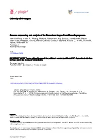 University of Groningen Genome Sequencing and Analysis Of