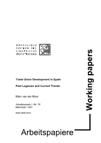 Working Papers Arbeitspapiere