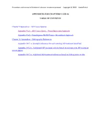 AD Causes Queries Appendix 9A-1