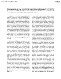 Signatures of Giant Planets on the Solar System Kuiper Belt Dust Disk and Implications for Extrasolar Planet in Epsilon Eridani
