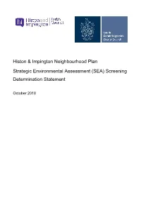 Strategic Environmental Assessment Screening Determination Statement