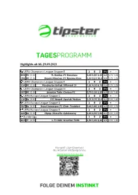 Tagesprogramm
