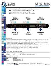 AP-60-860A Agile Processor