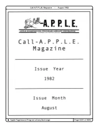 Call-A.P.P.L.E. Magazine 1982-8