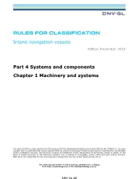 DNVGL-RU-INV-Pt4ch1 Machinery and Systems