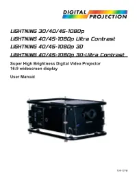 Lightning 30 40 45 1080P Series User Manual.Pdf