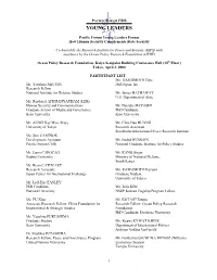 PARTICIPANT LIST Ms